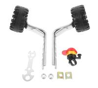 Toyvian Bike Training Wheels with Silver Stabilizer Rack Balance Auxiliary Wheels for Boys and High-strength Material Easy to Assemble Safe Cycling Starter Accessory Random Color