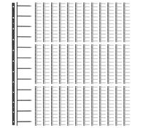 Toyvian Binding Machine Spines 100pcs 1 Inch Black 12-Tooth Binding Spine Set Quick Assembly and Efficient Bulk Document Management for Urgent Meetings and School