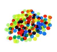 Toyvian Bingo Chips 200 Pcs Plastic Counters Colorful Bingo Game Markers 0.59 in Game Counters for Carnival Party Classroom Counting and Sorting