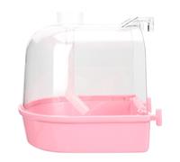 Toyvian Bird Bathing Basin Bird Shower Box Naturally Cleans Fur Relieves Stress Plastic Pet Shower and Finches