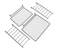 Toyvian Bird Cage Perch Platform Space Saving Grid Mesh Structure Stainless Steel with Climbing Ladder Encouraging Active Play for Birds and Small Animals in Home or Pet Shop