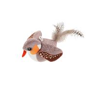 Toyvian Bird Cat with Chirping Sound and Flapping Wings, Small Simulation Flying Bird Teaser Wand Attachment for Indoor Kittens Hunting Exercise and Interactive Play