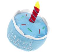 Toyvian Birthday Cake Sound Plush Birthday Cake Shaped Dog Chew Suppression Squeaky Design for Dogs