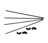 Toyvian Black Fish Tank Corner Guards Set, 4pcs Aquarium Edge Protectors with 50cm Black Protective Strips, Anti-collision Safety Bumpers for Fish Tank Base and Safety in Home and Events