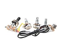 Toyvian Black Hat Rocker Switch A500k B500k for Guitar Potentiometer Harness Fits Electric Guitars Includes Standard Jacks