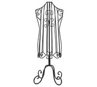 Toyvian Black Iron Pet Clothes Display Stand Mannequin Torso Puppy Coat Hanging Rack Sturdy Storage Rack for Cat and Dog Clothing with Compact Lightweight Design