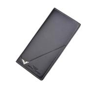 Toyvian Black Long Wallet with Zipper, Large Capacity for Cash and Cards | PU Leather, Soft Smooth Finish, Dacron and Metal Details, Compact Triple Fold, Everyday Carry