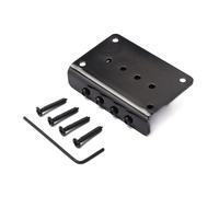 Toyvian Black Piano Bridge for String Bass Guitar Vintage Style Metal Bridge Screws and Wrench