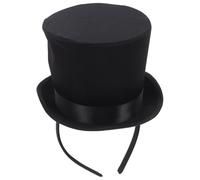 Toyvian Black Small Top Hat for Men Costume Party Comfortable Felt and Plastic Material, Vintage Creative Mini Magician Hat Suitable for Videos and Festive Celebrations
