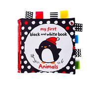 Toyvian Black White Sensory Book for Newborns Soft Cloth Book Early Education Cognition Training Toy for Boy Girl