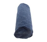 Toyvian Blue Soft Neck Pillow Case Cover with Secure Fit and Ergonomic Design, Cylindrical Cotton and Linen Cervical Pillowcase Cover for Car and Plane Use, Relieving Stiffness