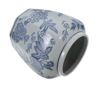 Toyvian Blue White Porcelain Ceramic Vase Octagonal Flower Arranging Vase for Dried Flowers and Home Decor Corrosion-resistant for Dining Table and Desktop Display