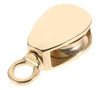 Toyvian Boat Brass Sailing Pulley 32Mm Marine-Grade Flagpole Hardware with Polished Finish for Small Rope Pulley in Boating and Camping