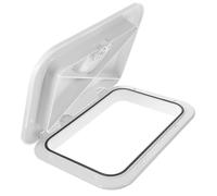 Toyvian Boat Deck Hatch 270mm X 375mm White Marine Inspection Hatch with Cover Recessed Handle for Boating and Sailing Maintenance