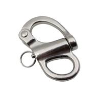 Toyvian Boat Rigging Stainless Steel Shackles Quick Release Chain Buckle for Docking and Towing 35Mm