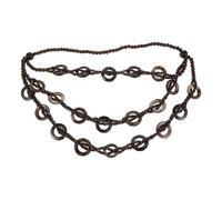 Toyvian Boho Choker Necklace for Women Multi Layer Coconut Shell and Wood Beaded Necklace Natural Material Charm Versatile Layered Design Summer Accessory for Hawaiian Party Holidays