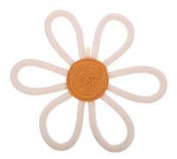 Toyvian Boho Daisy Woven Macrame Wall Hanging Daisy Decor Bohemian Nursery Home Wall Decor for Kids Nursery Dorm Bedroom Wall Art