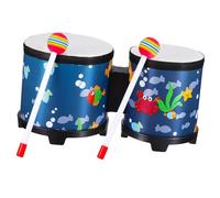 Toyvian Bongos Drum for Beginners Educational Musical Instrument with Compact Lightweight Percussion for Rhythm Practice and Sound Cognition
