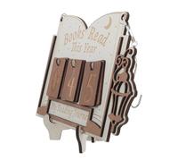 Toyvian Book Reading Counter Reading Tracker Sign Wooden Scratch Resistant Annual Book Tracking Display for Wall Art in School