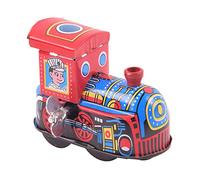 Toyvian Boys and Girls Tinplate Wind-up Train Toy Retro Clockwork Locomotive for Boy Girl Design Great for Boys and Girls for Decoration