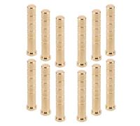 Toyvian Brass Arrow Inserts Optimized Flight Performance 12pcs for Hunting Arrows 100 Grain Weight Universal Fit Design for 6.2mm Inner Diameter for Beginners and Professionals