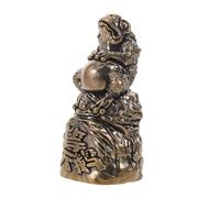 Toyvian Brass Feng Shui Money Frog Toad Sculpture Desk Ornament