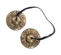 Toyvian Brass Tingsha Bells and Intricate Designs with Excellent Sound Quality Finger Cymbals for Meditation and Relaxation for Religious Ceremonies and Celebratory Events