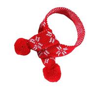 Toyvian Breathable Christmas Pet Scarf Knitted Snowflake and Cats Warm Soft Yarn Durable and Comfortable Accessory for Pets Suitable Neck