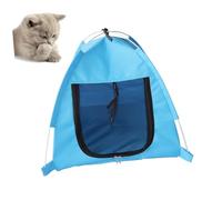Toyvian Breathable Summer Outdoor Dog Tent with Mesh Design Foldable Blue Pet Shelter for Dogs and Cats Durable and Washable Pet House with Wide Doorway for Easy Access