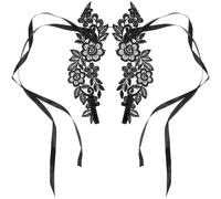 Toyvian Bridal Lace Barefoot Sandals Hollow Breathable Polyester 1 Pair Footless Mittens for Women Holiday Accessories