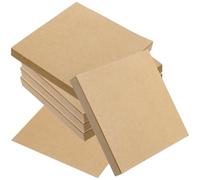 Toyvian Brown Paper Self-stick Memo Pads with Multi-use Function and No Trace Adhesive, Portable Decorative Sticky Tabs for Home Use and School Note Taking