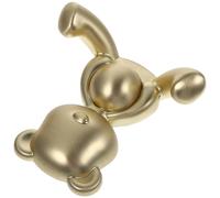 Toyvian Brushed Copper Bear Wall Mounted Coat Hooks Set, Decorative Key and Hat Hanger for Bedroom Closet, Vintage Style Wall Hanging Storage Hook for Home Organization