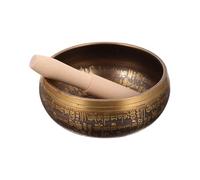 Toyvian Buddha Sound Bowl and Wooden Stick for Meditation Yoga Manual Tapping Bowl Tabletop Decorations
