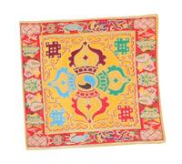 Toyvian Buddhist Sound Bowl Cushion Dual-layer Design for Meditation and Home Decor Beautiful Patterns Non-slip Mat for Zen Practices