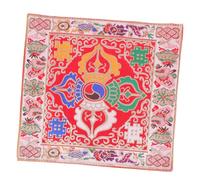 Toyvian Buddhist Sound Bowl Cushion Pad Non-slip Meditation Accessory for and Spiritual Practices Double-layer Embroidered Design for Mindfulness and Healing Sessions