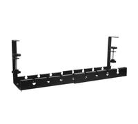 Toyvian Cable, Slots for Power Cords Lines Dedicated Data with Management Tray Expandable Steel Wire Organizer No-drill Clamp Mount Desk for Office Desk and Professional Black
