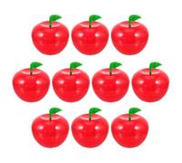 Toyvian Candy Boxes Lightweight and Easy to Carry Party Favor Containers 10pcs Plastic Red Adorable Fruit-shaped Design to Increase Party Atmosphere for Christmas and Wedding