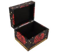 Toyvian Candy Stylish Pumpkin Elf Keepsake Box Halloween with Hinged Lid Wooden Storage Box for Organizing and Storing Items for Home Decoration and Festive Treats