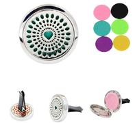 Toyvian Car Perfume Diffuser Clip for Creating a Charming Atmosphere 2pcs Pack Heart Shape Alloy Stainless Steel Easy to Install Perfume Locket Random Color Car Air Vent Freshener