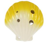 Toyvian Cartoon 6-hole C Key Ocarina Shell Design Yellow Ceramic Beginner Wind Instrument for Boys and Girls Portable Creative Practice Musical Toy