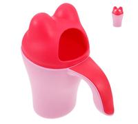 Toyvian Cartoon Baby Hair Washing Cup, PP Bath Rinse Cup with Easy-Grip Handle, Fill Water Without Opening Lid, for Boys and Girls Hair Washing and Bath Time