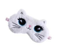 Toyvian Cartoon Plush Cat Eye Mask for Soft Sleeping Blindfold with Breathable Light Blocker for Travel Nap Home and Office Rest