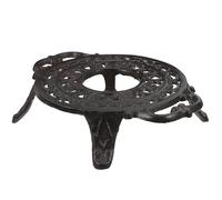 Toyvian Cast Iron Tripod Teapot Warmer Stand with Double Handles, Tea and Coffee Heat Insulation Base, Heavy-duty Candle Holder for Home and Hotel Use, Suitable for Hot Drinks and Food