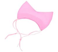 Toyvian Cat and Dog Waterproof Shower Cap Ear Protection Adjustable Pink Polyester for Bath and Swim