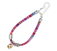 Toyvian Cat Collar and Breakaway Buckle with Bell Adjustable Kitten Neck Decor Bohemian Ethnic Style Comfortable Fabric Material for Safe Walking and Playing with Pets