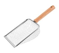 Toyvian Cat Litter Scoop with Wooden Handle Durable Stainless Steel Litter Scooper for Cats Reptiles Effortless Cleaning Comfortable Grip for Kitten