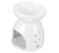 Toyvian Ceramic Candle Holder Tealight Holder Aromatherapy Essential Oil Burner Large Capacity Smooth Surface Hollowed-out Design Beautiful Design Easy to Use for Wedding and Office Table