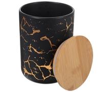 Toyvian Ceramic Candy Jar with Good Sealing and Comfortable Feel, Simple Shaped Kitchen Storage Canister with Lid for Snacks and Nuts, to Decorate Your Home Or Table