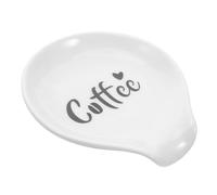 Toyvian Ceramic Coffee Spoon Rest Holder for Home and Cafes, Porcelain Mini Teaspoon Stand with Timeless Elegance, Prevents Spoons from Touching Surfaces, Maintains Cleanliness