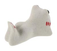 Toyvian Ceramic Frog Drumstick Holder Tabletop Display Rack for Handpan Mallets and Drum Accessories, Cute Desktop Drumstick Stand for Musicians and Party Decoration